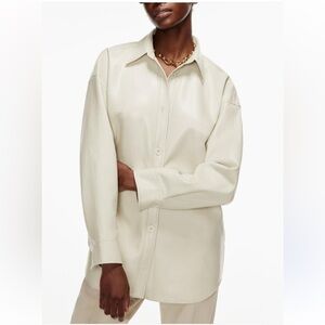 Aritzia Babaton Pelli Vegan Leather Shirt Jacket